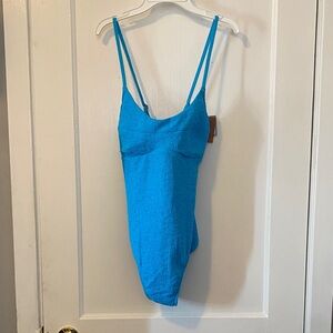 Vibrant Blue One-Piece Swimsuit